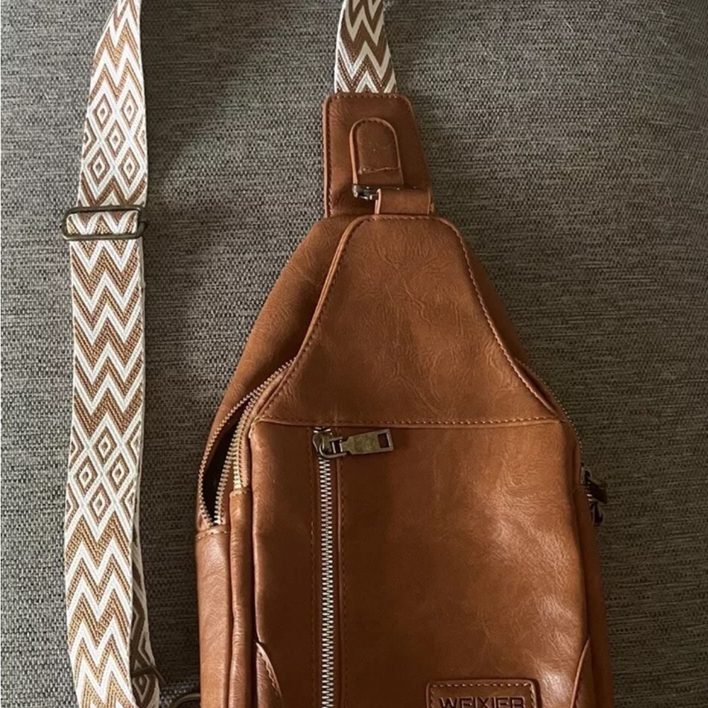 Wekier Brown Sling Bag for Women